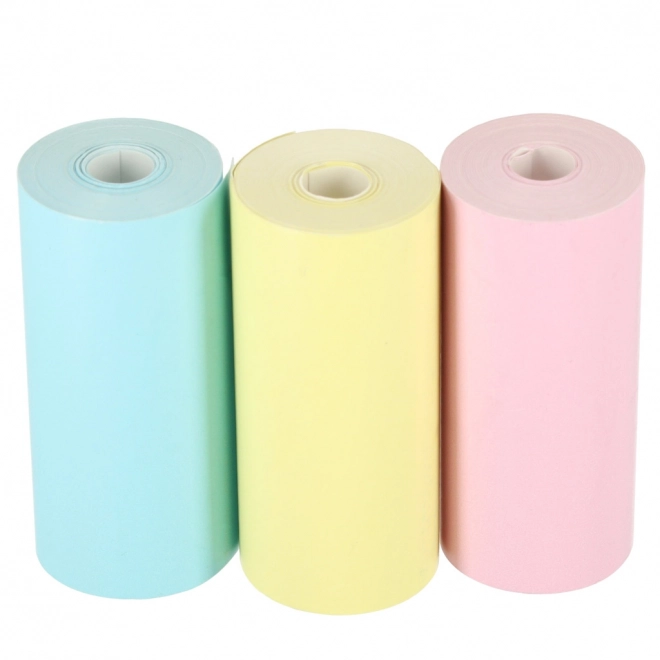 Rouleau de papier thermique pour mini imprimante 5,7 cmx3 m 3 pcs coloré