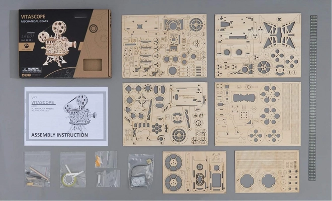 Puzzle mécanique en bois 3D RoboTime Projecteur de film