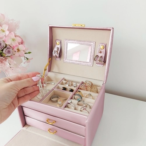 Boîte à bijoux/boîte - rose