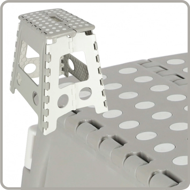 Tabouret pliant antidérapant 39 cm gris clair