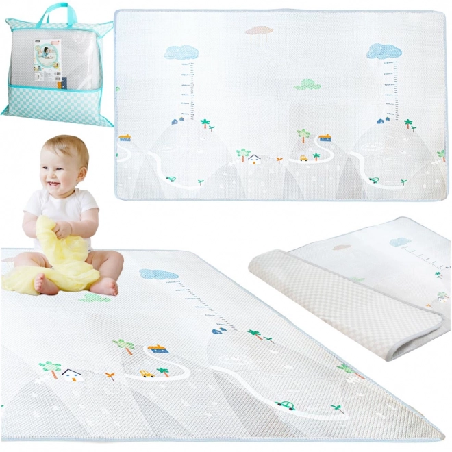 Tapis éducatif avec mètre de croissance 200x180x1cm