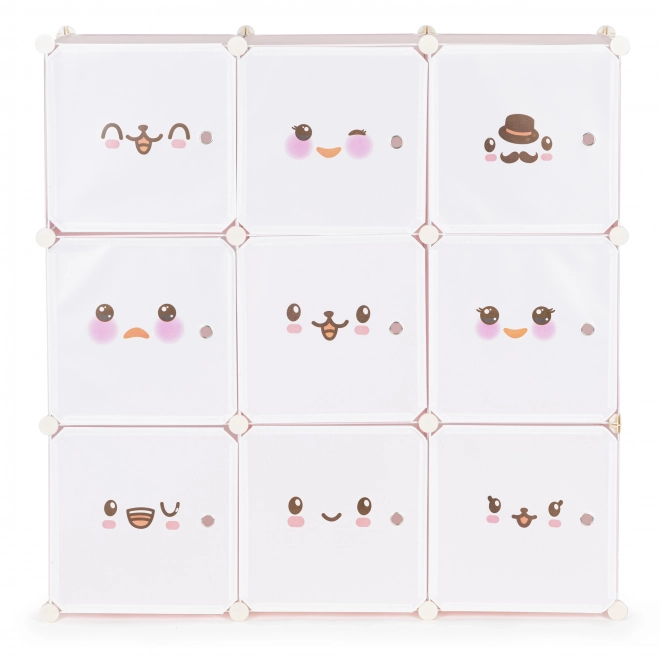 Meuble de rangement pour enfants avec 9 étagères