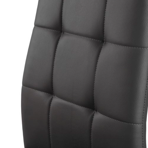 Ensemble de 4 chaises grises modernes avec assise capitonnée