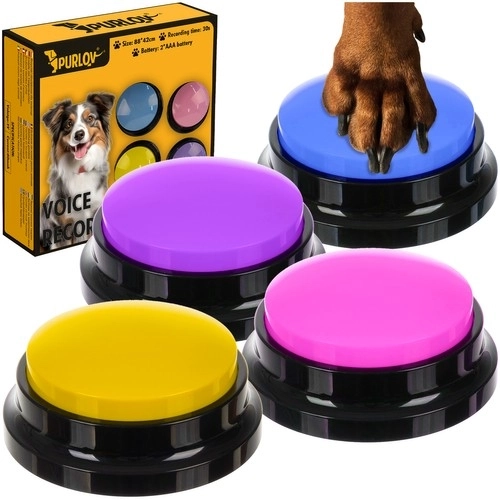 Boutons sonores d'enregistrement pour animaux Purlov