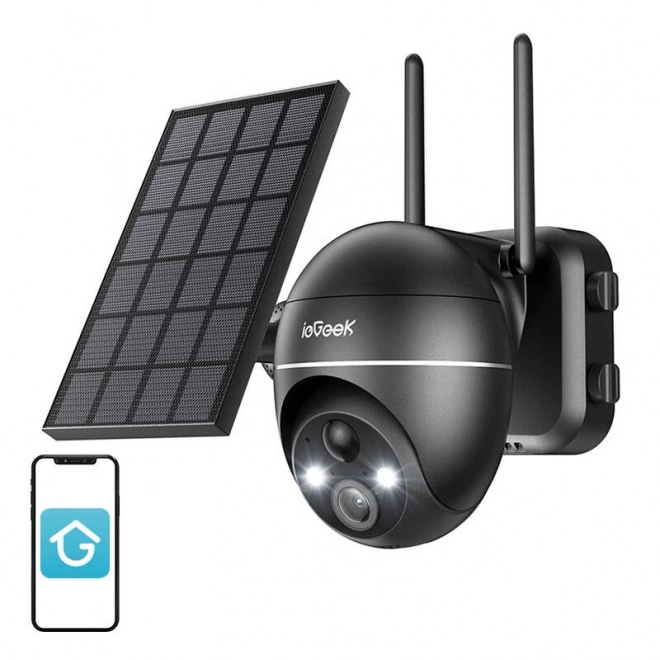 Caméra WiFi extérieure sans fil 5MP avec panneau solaire de ieGeek