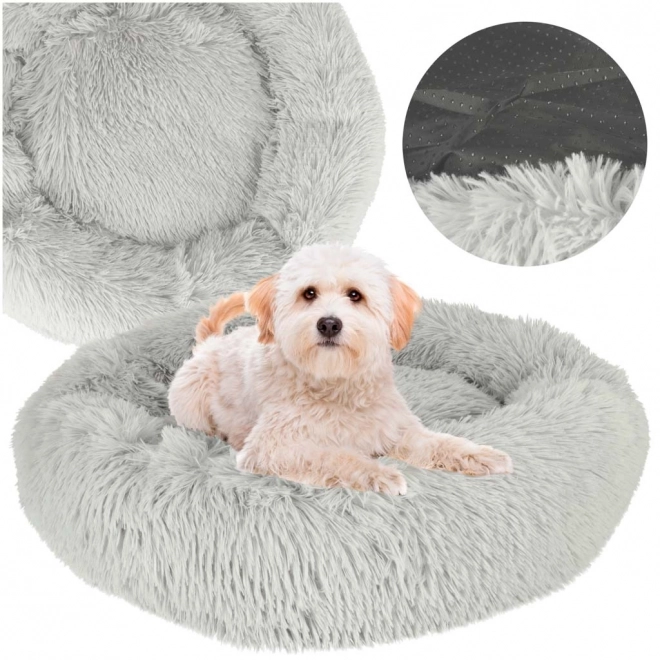Panier doux pour chien et chat 60 cm gris clair