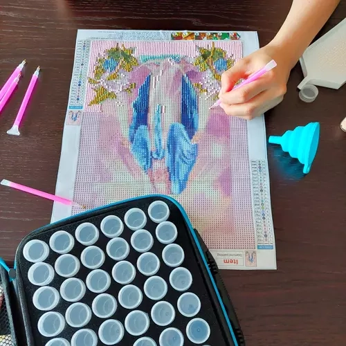 Grande trousse d'accessoires pour peinture au diamant