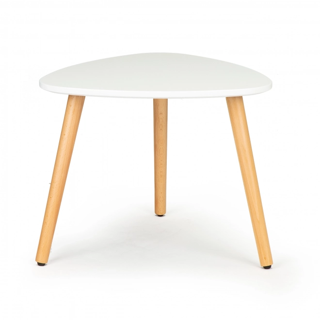 Ensemble de tables basses 2 pièces blanches scandinaves