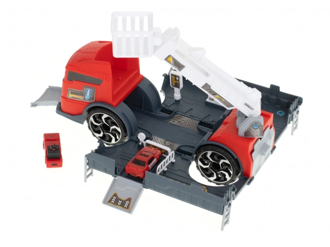 Camion de pompiers - Transporteur et jouet de stationnement