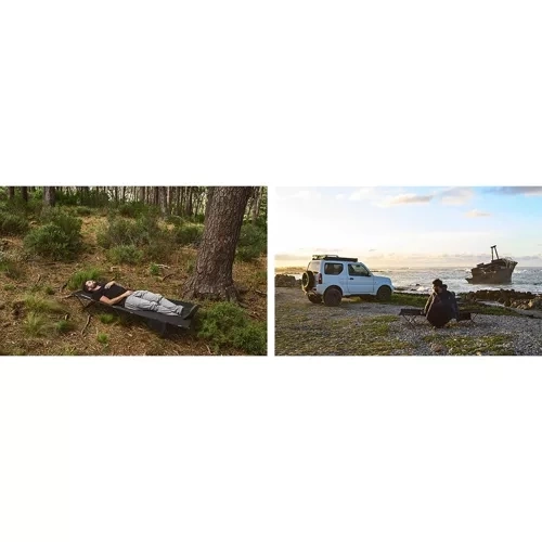 Lit de voyage pliant / lit de camping noir Trizand