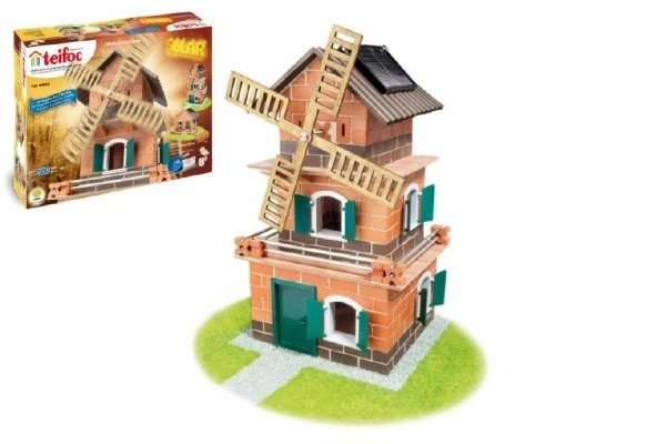 Jeu de construction Teifoc Moulin - énergie solaire 380 pcs dans une boîte de 44x33x11cm
