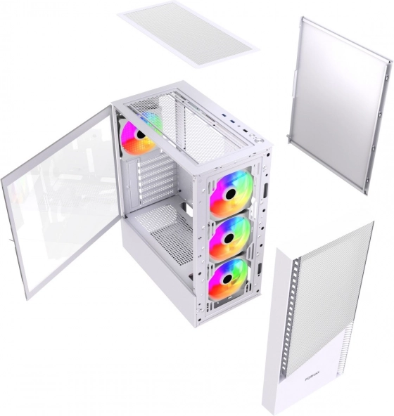 Design blanc élégant avec éclairage RGB