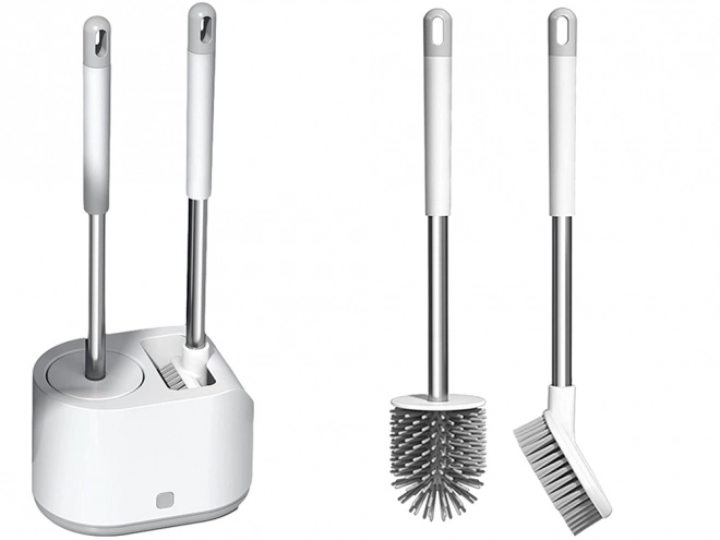 Brosse WC en silicone 2 en 1