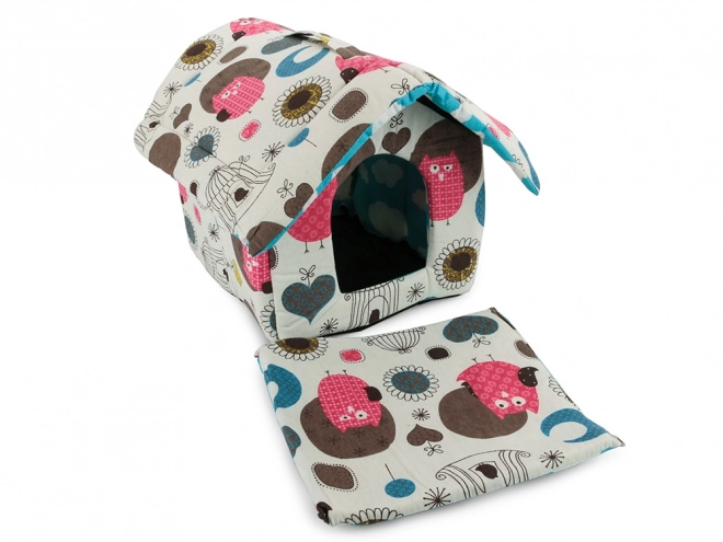 Maison pour chiens et chats XL roues colorées avec centre noir