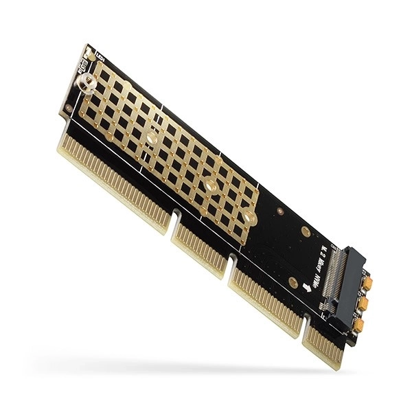 Adaptateur interne PCEM2-1U PCIe x16/x8/x4, slot M.2 NVMe M-key, 1U