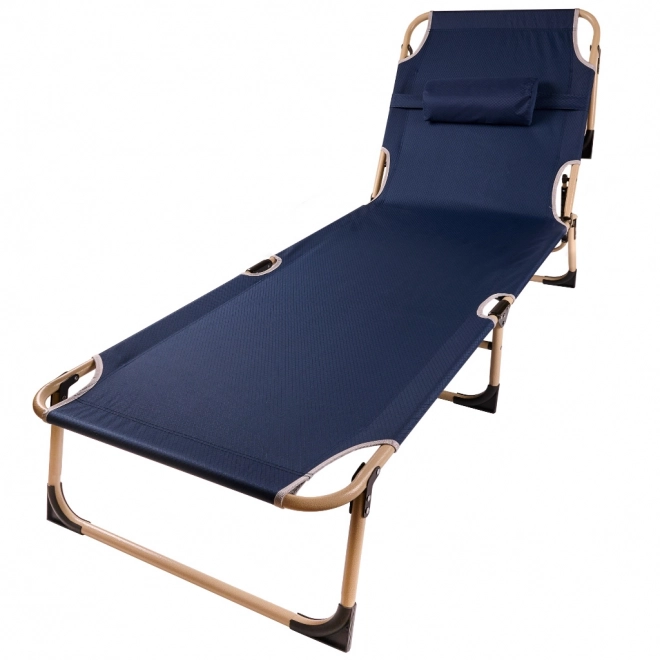Lit de camp pliant touristique canadien 193 cm bleu foncé