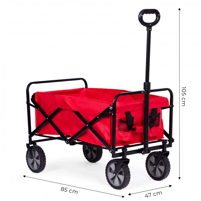 Chariot de transport pliant MultiGarden rouge 47x105 cm