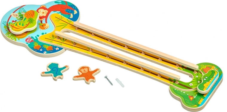 Double piste de glisse avec saltos