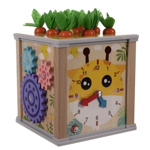 Cube éducatif en bois 5 en 1 pour enfants
