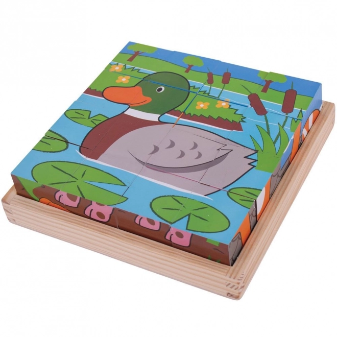 Cubes d'images de la ferme Bigjigs Toys