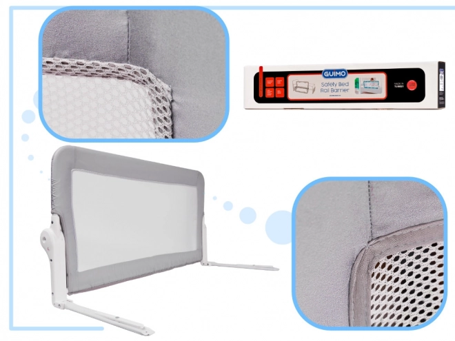 Barrière de protection pour lit 120 cm gris