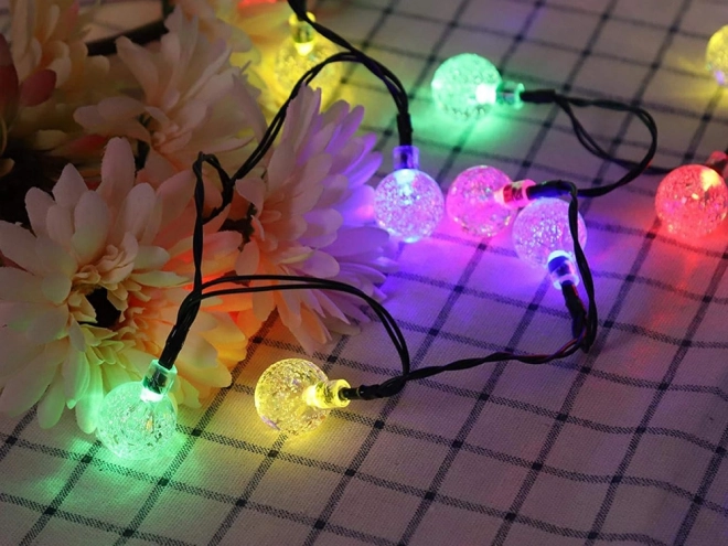 Guirlande lumineuse solaire de jardin multicolore