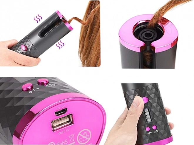 Fer à boucler rotatif automatique avec écran LCD