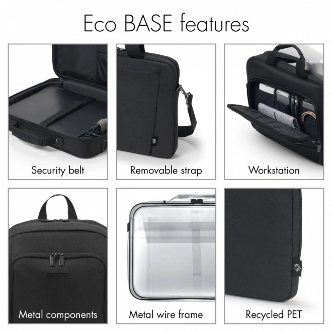 Étui Éco Slim BASE 15-15.6 pouces noir