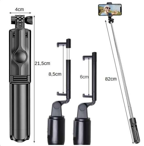 Perche à selfie et trépied Izoxis avec télécommande Bluetooth