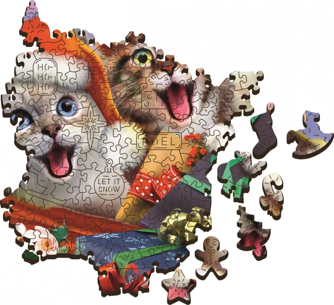Puzzle en bois Chats de Noël 501 pièces