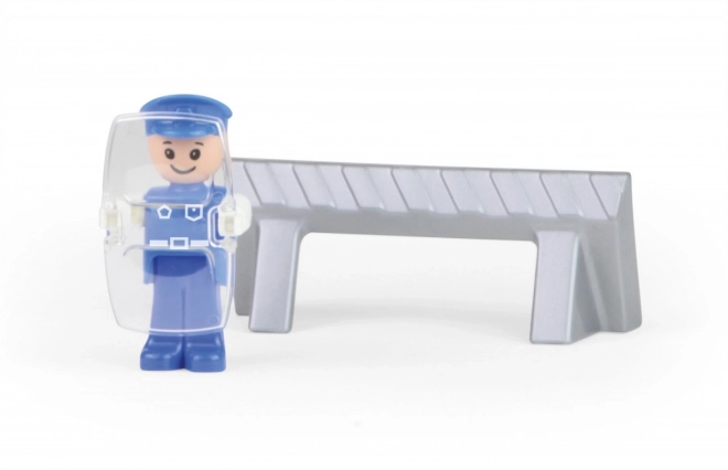 Voiture de police avec figurine