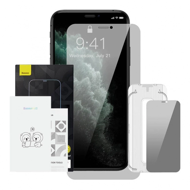 Baseus Crystal protection de la vie privée verre trempé pour iPhone X/XS