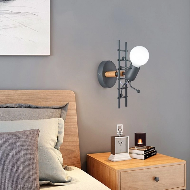 Applique murale Loft Humanoïde noire
