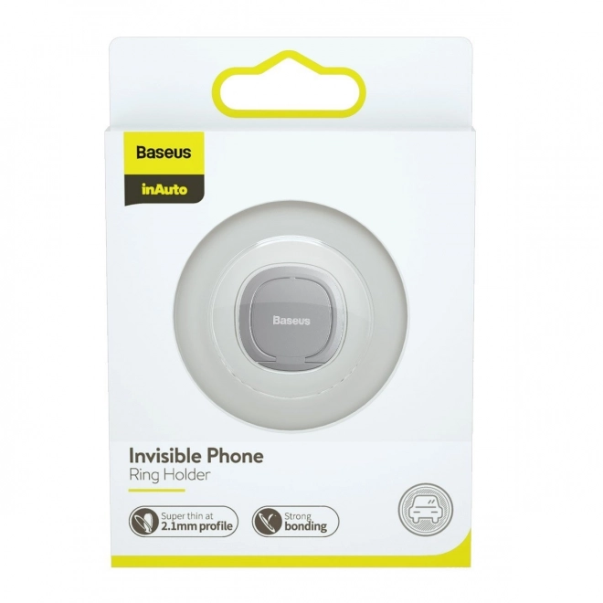 Baseus Support de Bague Invisible pour Smartphones - argenté