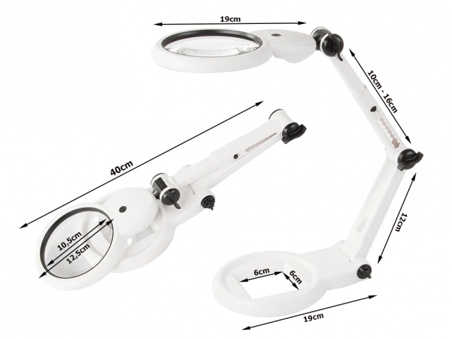 Loupe de table pour bijoutiers avec éclairage LED et alimentation USB