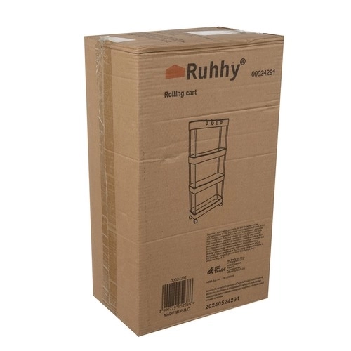 Étagère de salle de bain sur roulettes Ruhhy 24291