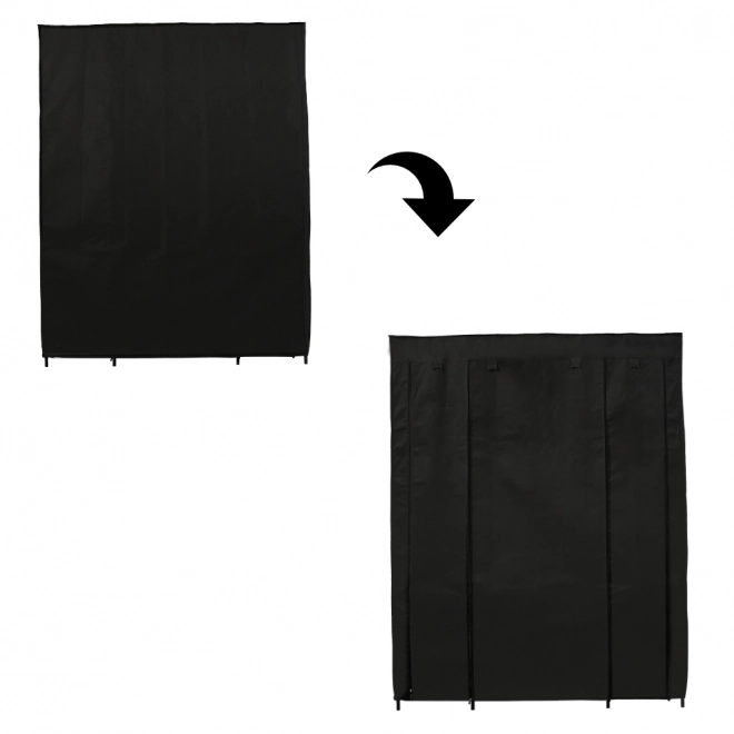 Armoire pliable en tissu XXL noir