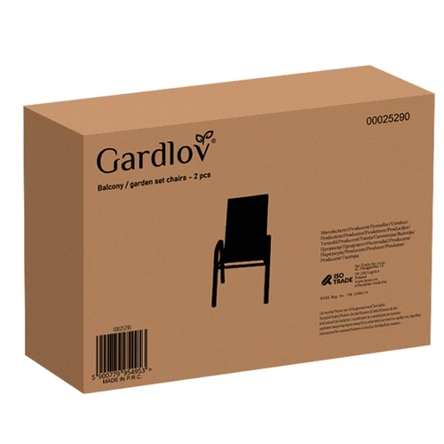 Chaises de jardin en métal - ensemble de 2 pcs