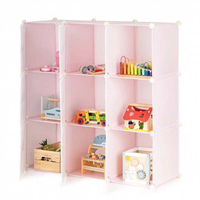 Meuble de rangement pour enfants avec 9 étagères