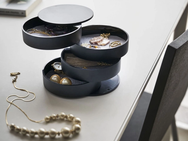 Organisateur de bijoux rond coulissant