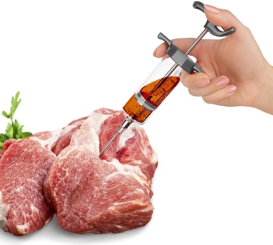 Injecteur pour marinades + 3 aiguilles Ruhhy 23055