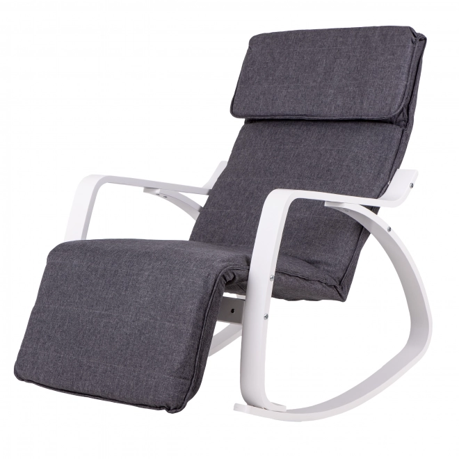 Chaise à bascule finlandaise avec repose-pieds