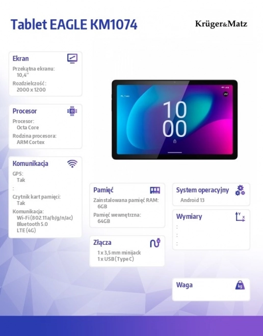 Tablette Krüger & Matz Eagle 1074
