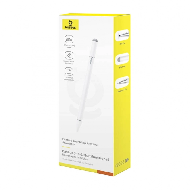 Stylus Baseus Smooth Writing III 3v1 non-magnétique blanc