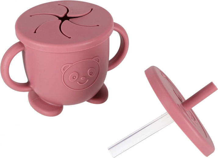 Gobelet 2-en-1 : snacks et paille