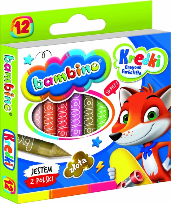 Crayons de cire graphites Bambino - 12 pièces