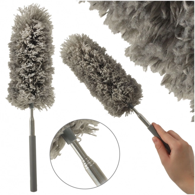 Plumeau télescopique gris en microfibre