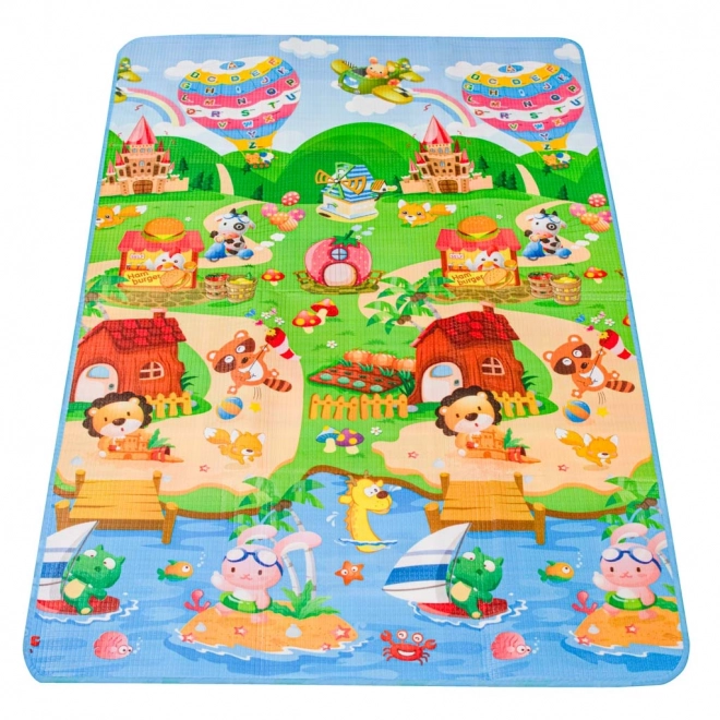 Tapis de jeu en mousse éducatif double face 180x120 cm