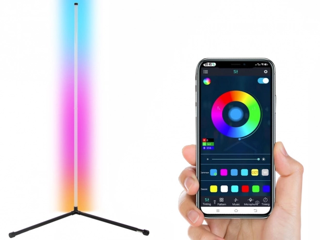 Lampe LED RGB d'angle avec télécommande et application