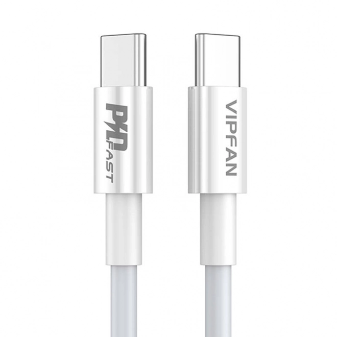 Câble USB-C vers USB-C VFAN P02, 1 m (blanc)